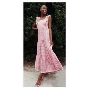 SMITH & QUINN The April Maxi Dress Floral Fruit Field Stripe Print Size Large